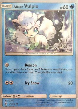 Alolan Vulpix (21/145) (Infinite Force - Diego Cassiraga) [World Championships 2017] | Card Merchant Takapuna