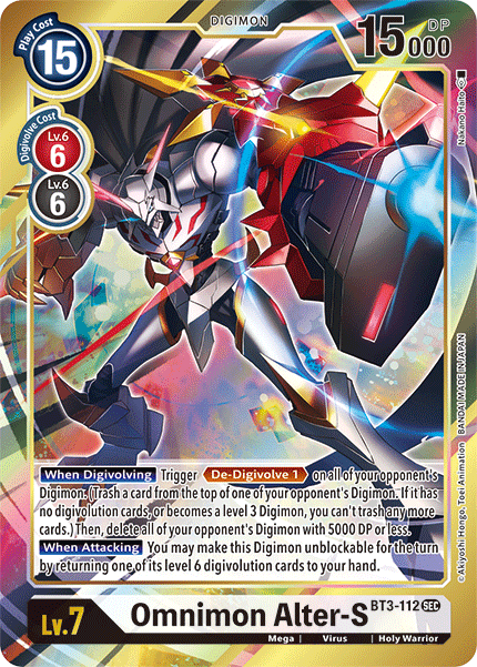 Omnimon Alter-S [BT3-112] (Alternate Art) [Release Special Booster Ver.1.5] | Card Merchant Takapuna