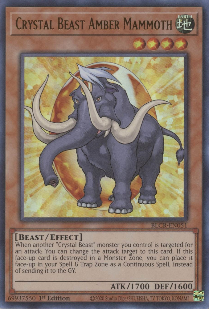 Crystal Beast Amber Mammoth [BLCR-EN051] Ultra Rare | Card Merchant Takapuna