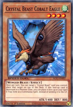 Crystal Beast Cobalt Eagle [SGX1-ENF07] Common | Card Merchant Takapuna