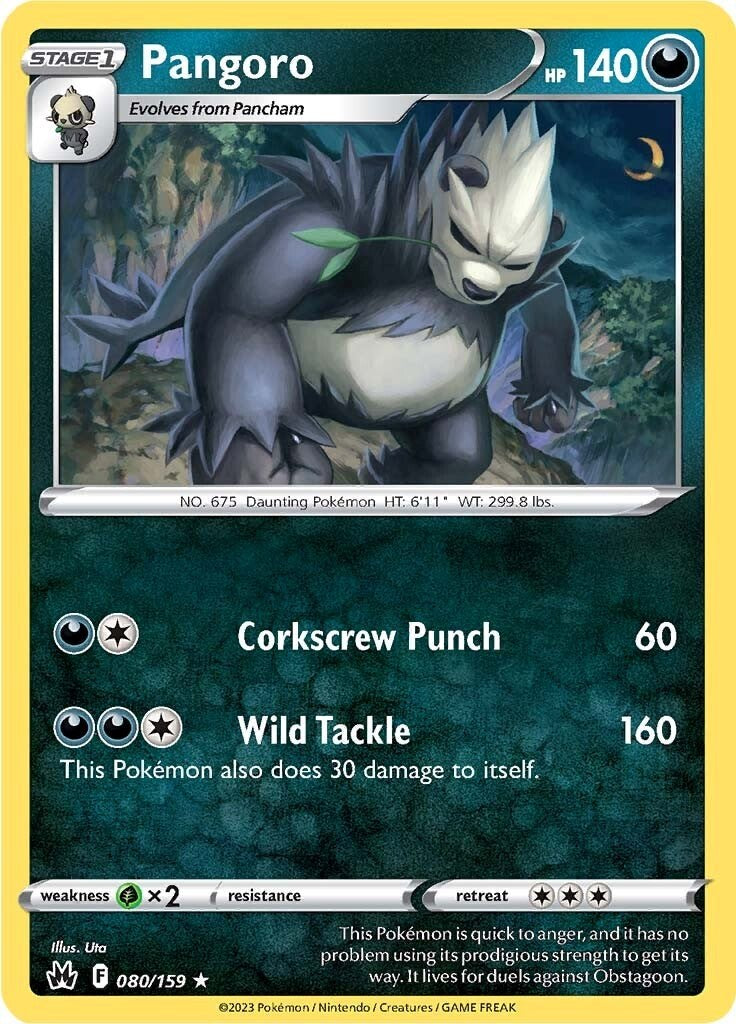 Pangoro (080/159) [Sword & Shield: Crown Zenith] | Card Merchant Takapuna