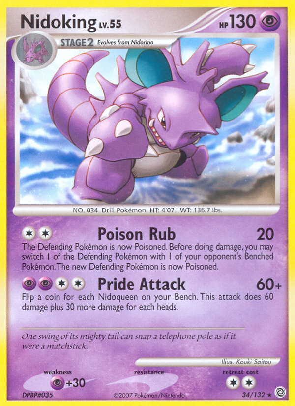 Nidoking (34/132) [Diamond & Pearl: Secret Wonders] | Card Merchant Takapuna