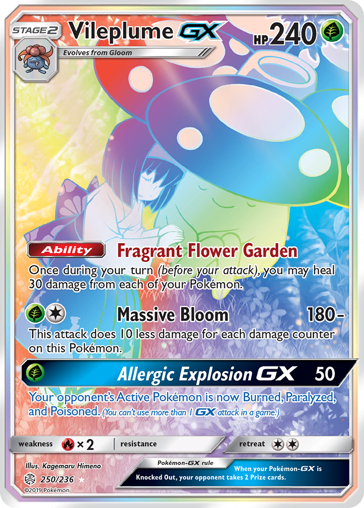 Vileplume GX (250/236) [Sun & Moon: Cosmic Eclipse] | Card Merchant Takapuna