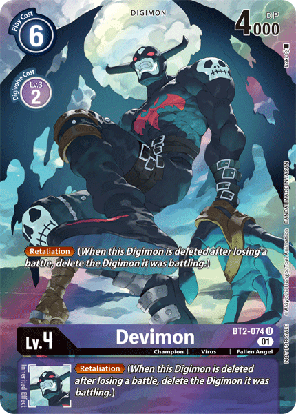 Devimon [BT2-074] (Alternate Art) [Release Special Booster Ver.1.0] | Card Merchant Takapuna