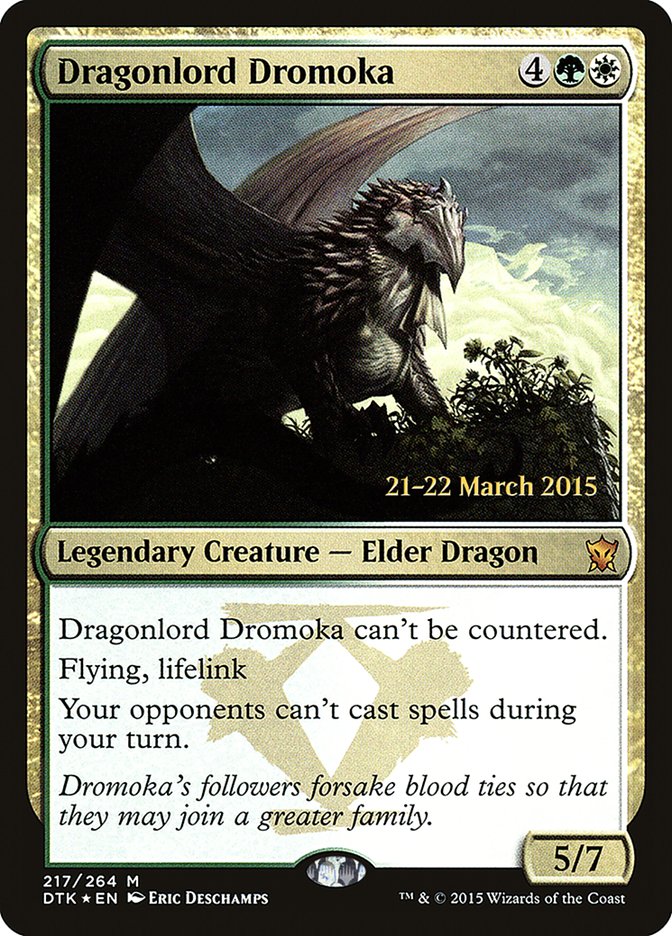 Dragonlord Dromoka [Dragons of Tarkir Prerelease Promos] | Card Merchant Takapuna