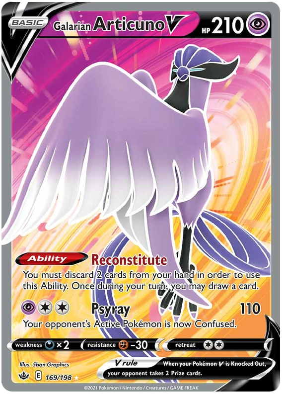 Galarian Articuno V (169/198) [Sword & Shield: Chilling Reign] | Card Merchant Takapuna