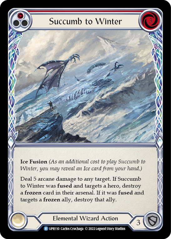 Succumb to Winter (Red) [UPR110] (Uprising)  Rainbow Foil | Card Merchant Takapuna