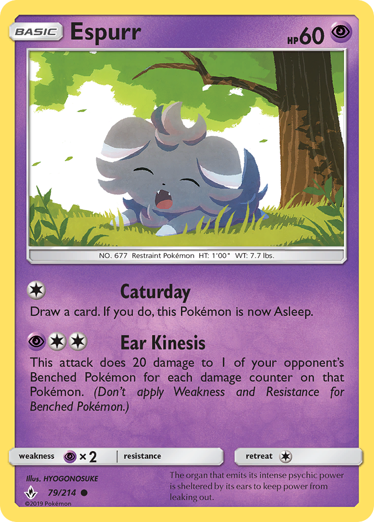 Espurr (79/214) [Sun & Moon: Unbroken Bonds] | Card Merchant Takapuna