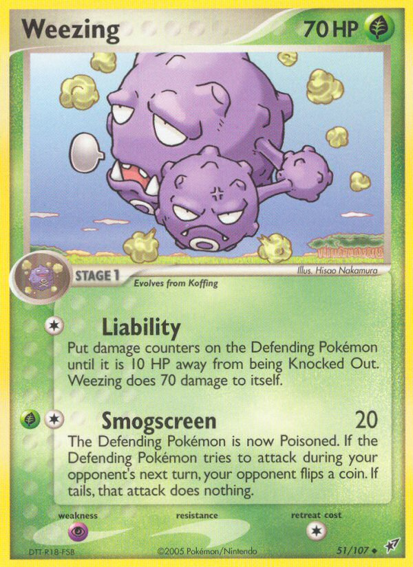 Weezing (51/107) [EX: Deoxys] | Card Merchant Takapuna