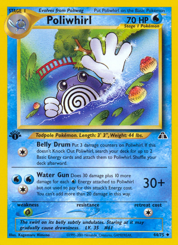 Poliwhirl (44/75) [Neo Discovery 1st Edition] | Card Merchant Takapuna