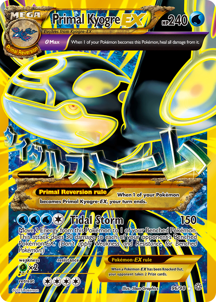 Primal Kyogre EX (96/98) [XY: Ancient Origins] | Card Merchant Takapuna