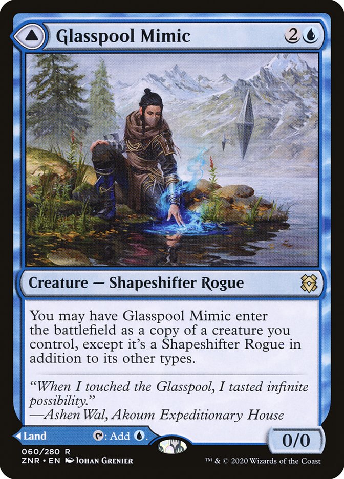 Glasspool Mimic // Glasspool Shore [Zendikar Rising] | Card Merchant Takapuna