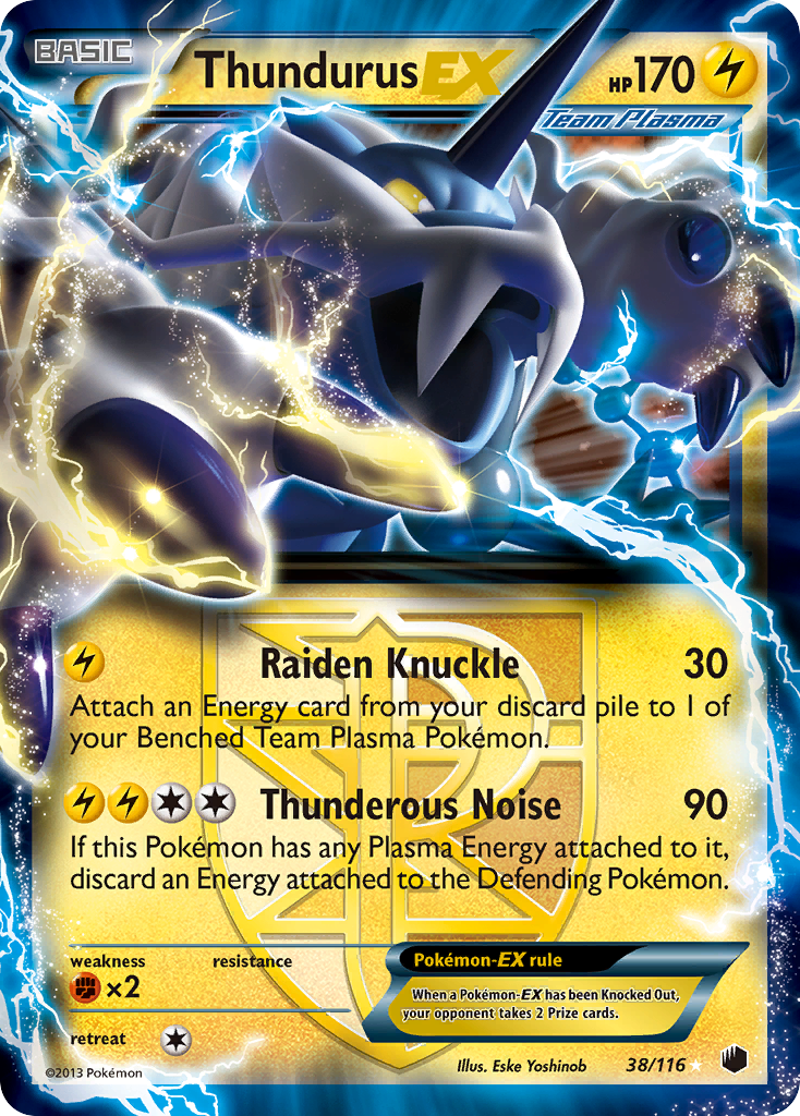 Thundurus EX (38/116) [Black & White: Plasma Freeze] | Card Merchant Takapuna