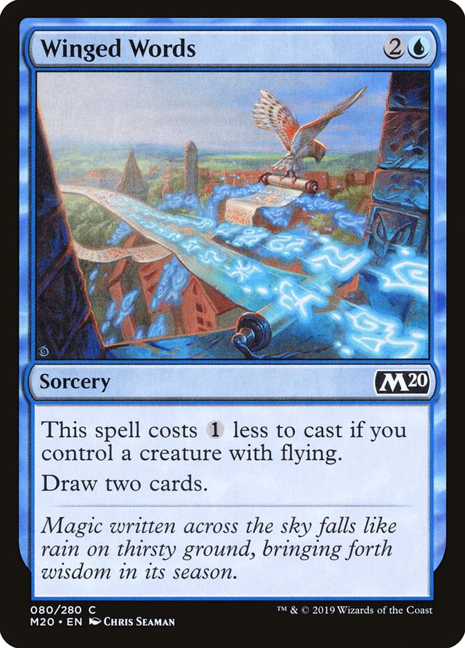 Winged Words [Core Set 2020] | Card Merchant Takapuna