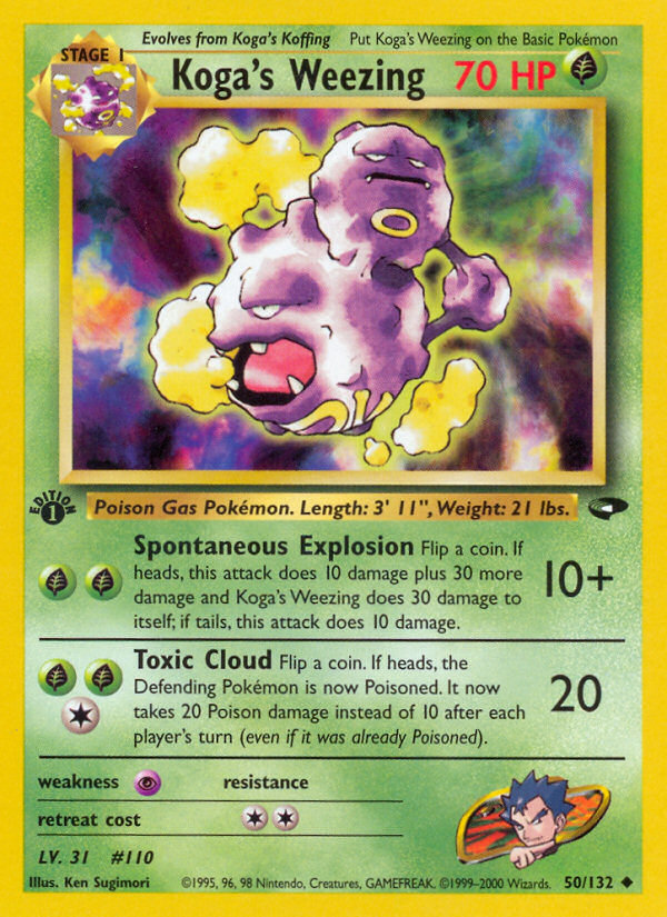 Koga's Weezing (50/132) [Gym Challenge 1st Edition] | Card Merchant Takapuna