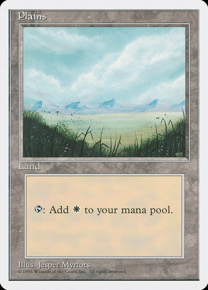 Plains (No Trees / Signature on Right) [Fourth Edition] | Card Merchant Takapuna