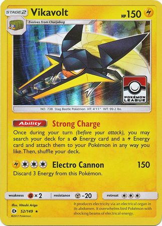 Vikavolt (52/149) (League Promo) [Sun & Moon: Base Set] | Card Merchant Takapuna