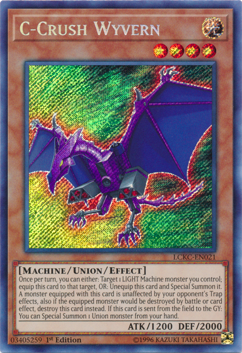 C-Crush Wyvern [LCKC-EN021] Secret Rare | Card Merchant Takapuna