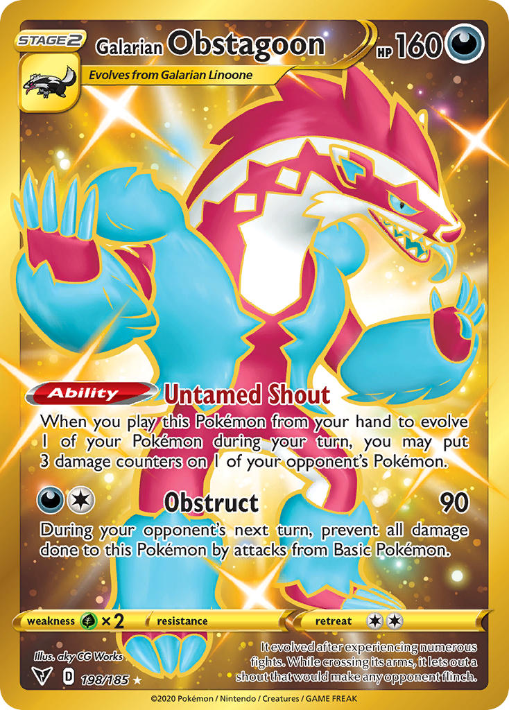 Galarian Obstagoon (198/185) [Sword & Shield: Vivid Voltage] | Card Merchant Takapuna