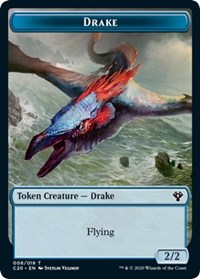 Drake // Insect (018) Double-Sided Token [Commander 2020 Tokens] | Card Merchant Takapuna