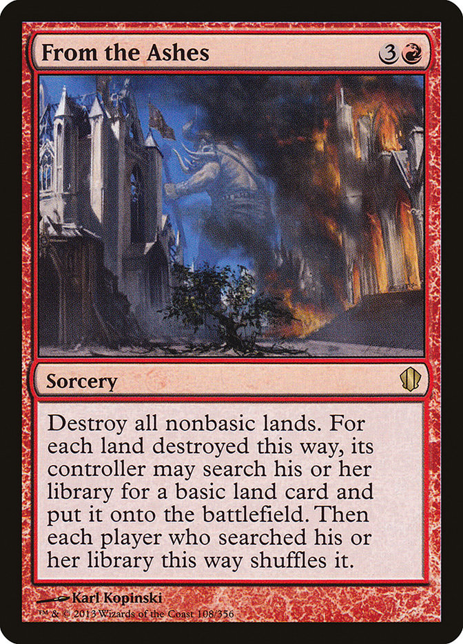 From the Ashes [Commander 2013] | Card Merchant Takapuna