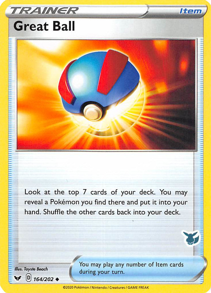 Great Ball (164/202) (Eevee Deck) [Battle Academy 2022] | Card Merchant Takapuna