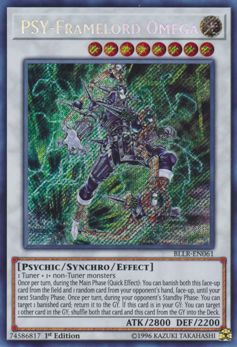 PSY-Framelord Omega [BLLR-EN061] Secret Rare | Card Merchant Takapuna