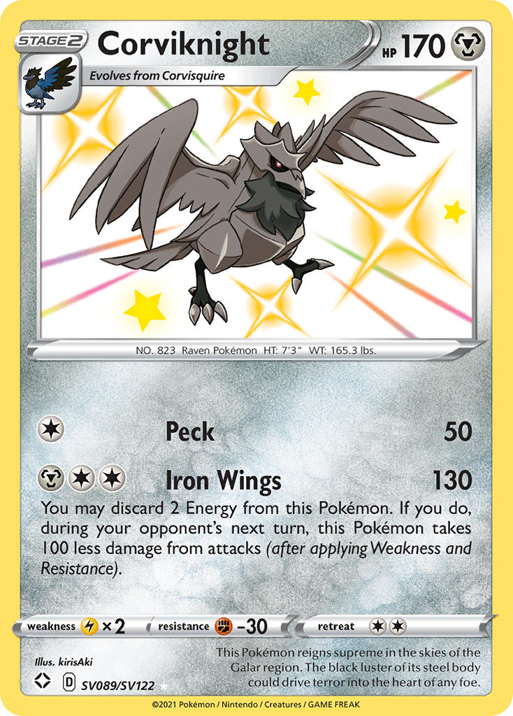 Corviknight (SV089/SV122) [Sword & Shield: Shining Fates] | Card Merchant Takapuna