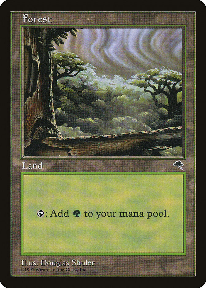 Forest (Sky Visible Top Right) [Tempest] | Card Merchant Takapuna