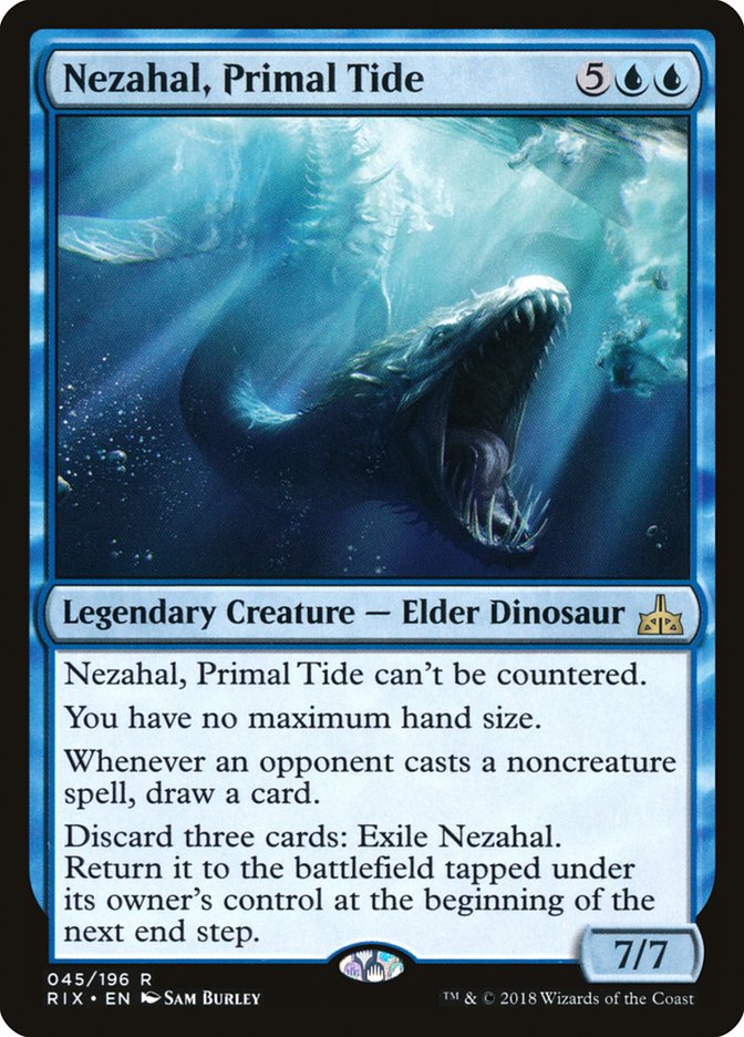 Nezahal, Primal Tide [Rivals of Ixalan] | Card Merchant Takapuna