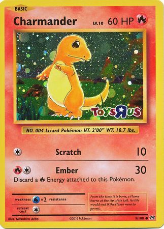 Charmander (9/108) (Toys R Us Promo) [XY: Evolutions] | Card Merchant Takapuna