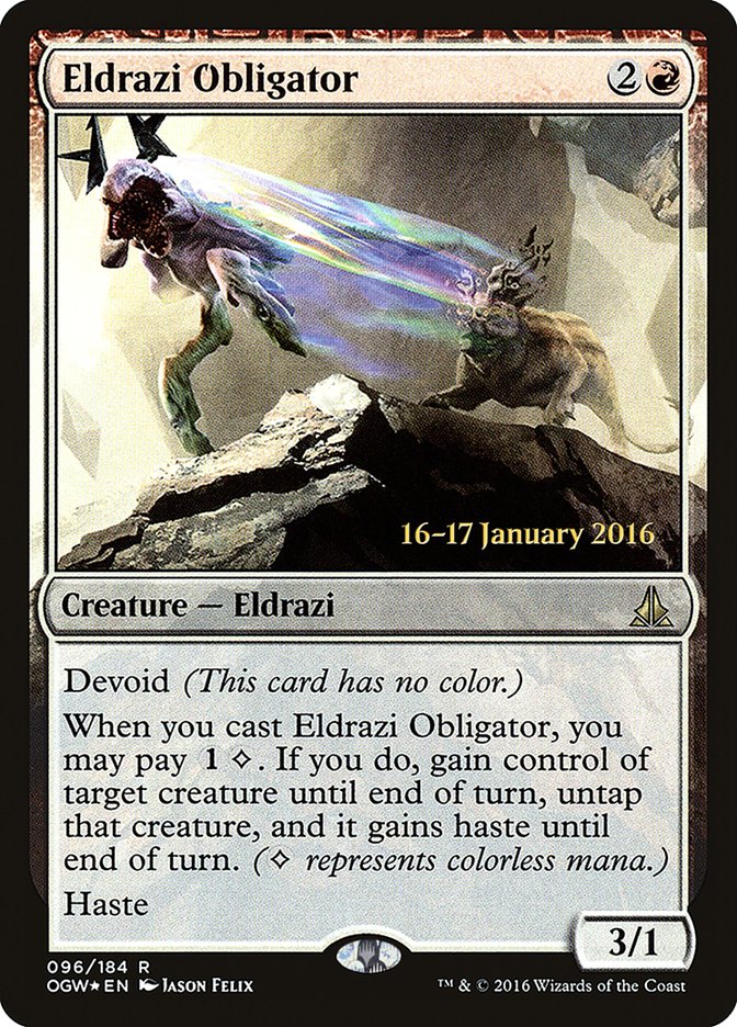 Eldrazi Obligator [Oath of the Gatewatch Prerelease Promos] | Card Merchant Takapuna