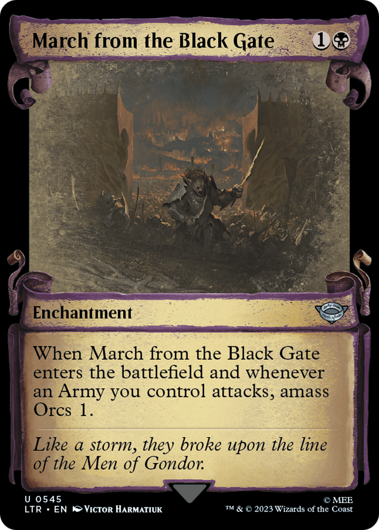 March from the Black Gate [The Lord of the Rings: Tales of Middle-Earth Showcase Scrolls] | Card Merchant Takapuna