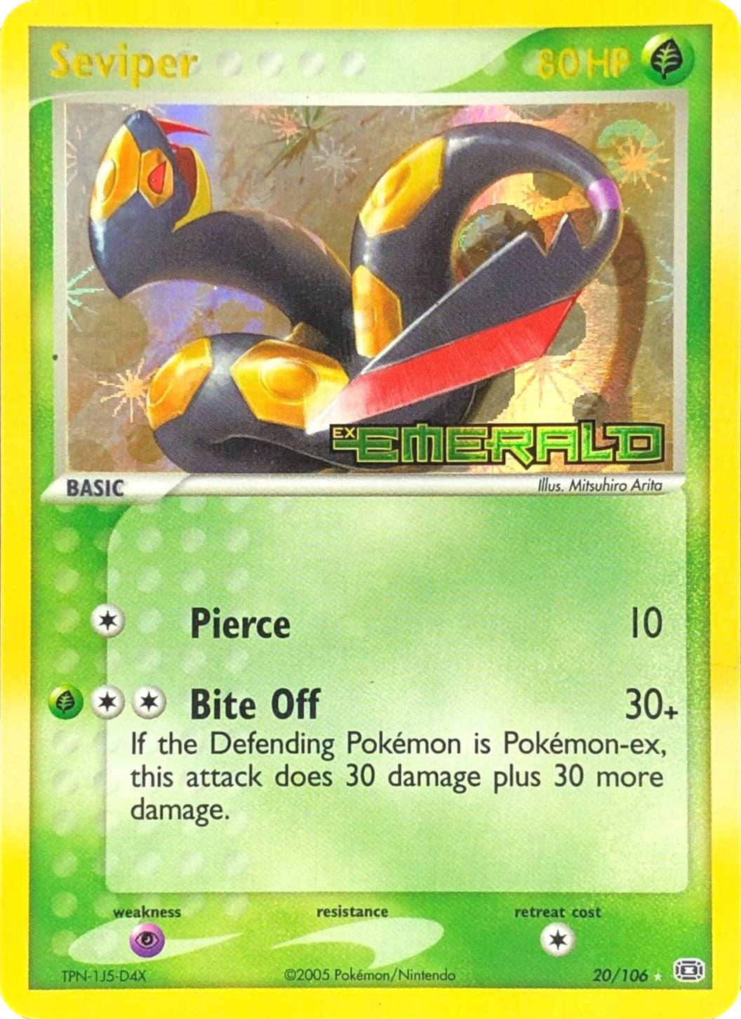 Seviper (20/106) (Stamped) [EX: Emerald] | Card Merchant Takapuna