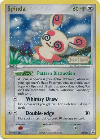 Spinda (26/92) (Stamped) [EX: Legend Maker] | Card Merchant Takapuna