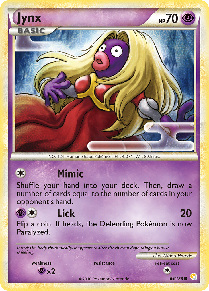 Jynx (69/123) [HeartGold & SoulSilver: Base Set] | Card Merchant Takapuna