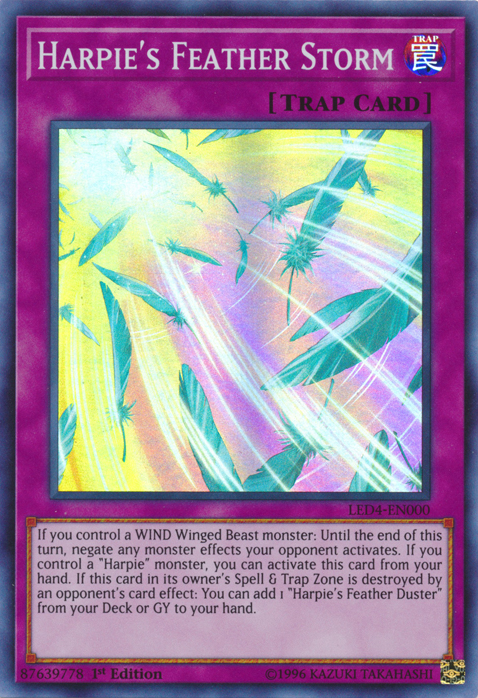 Harpie's Feather Storm [LED4-EN000] Super Rare | Card Merchant Takapuna