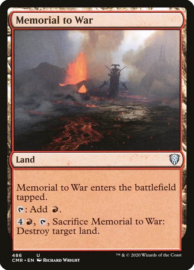 Memorial to War [Commander Legends] | Card Merchant Takapuna