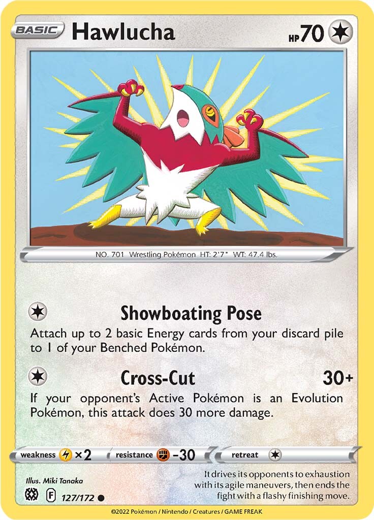 Hawlucha (127/172) [Sword & Shield: Brilliant Stars] | Card Merchant Takapuna