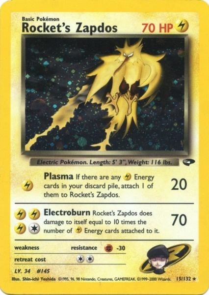 Rocket's Zapdos (15/132) [Gym Challenge Unlimited] | Card Merchant Takapuna