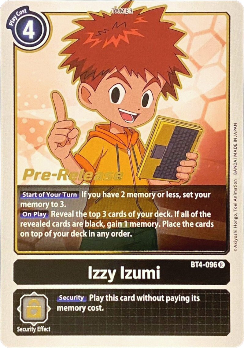 Izzy Izumi [BT4-096] [Great Legend Pre-Release Promos] | Card Merchant Takapuna