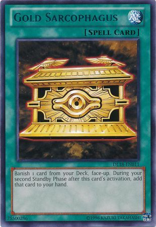 Gold Sarcophagus (Blue) [DL18-EN011] Rare | Card Merchant Takapuna