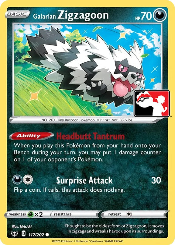 Galarian Zigzagoon (117/202) [Prize Pack Series One] | Card Merchant Takapuna