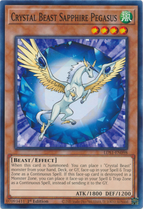 Crystal Beast Sapphire Pegasus [LDS1-EN098] Common | Card Merchant Takapuna