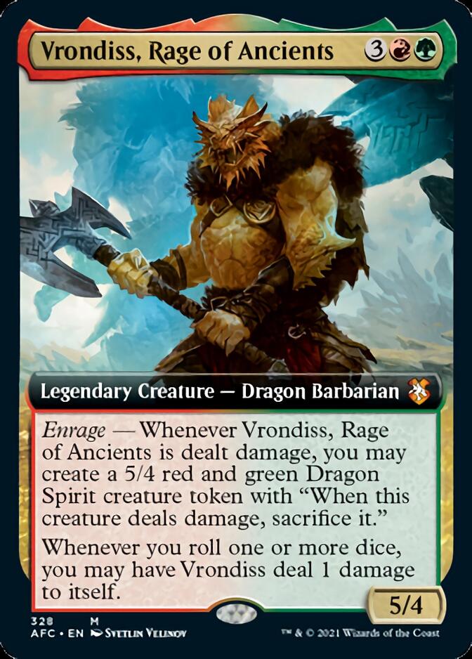 Vrondiss, Rage of Ancients (Extended Art) [Dungeons & Dragons: Adventures in the Forgotten Realms Commander] | Card Merchant Takapuna