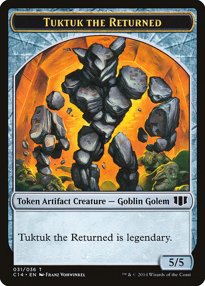 Daretti, Scrap Savant Emblem // Tuktuk the Returned Double-Sided Token [Commander 2014 Tokens] | Card Merchant Takapuna