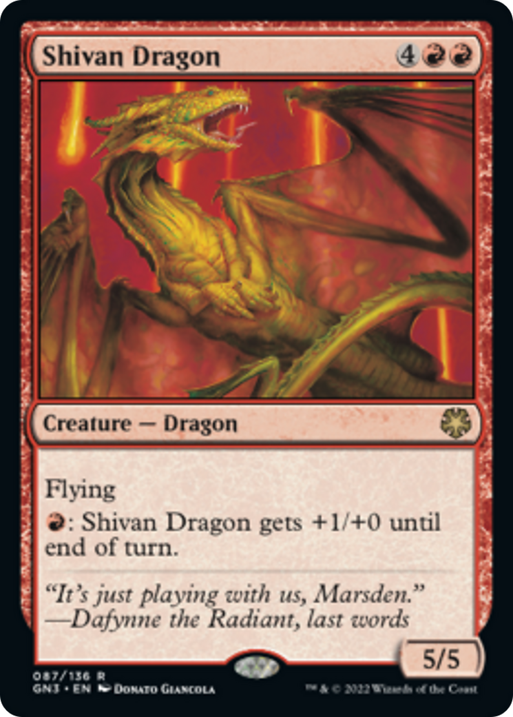 Shivan Dragon [Game Night: Free-for-All] | Card Merchant Takapuna