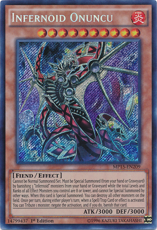 Infernoid Onuncu [MP15-EN209] Secret Rare | Card Merchant Takapuna