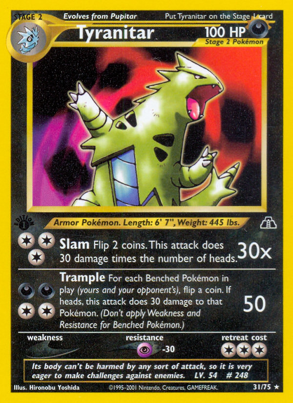 Tyranitar (31/75) [Neo Discovery 1st Edition] | Card Merchant Takapuna