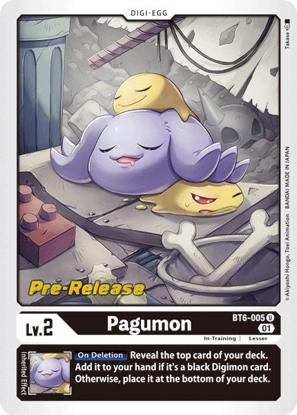 Pagumon [BT6-005] [Double Diamond Pre-Release Cards] | Card Merchant Takapuna